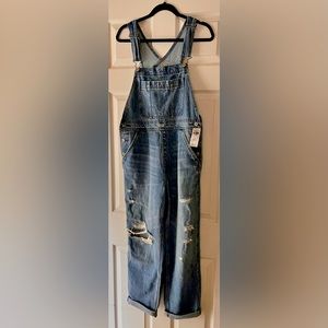 NWT Abercrombie & Fitch Women’s Denim Jeans Overalls Sz M